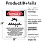 Signmission Portrait Rotating Auger Inside This Danger Sign, Plastic, 18in W x 24in L, 2PK OS-2PACK-DS-P-1824-V-2437 - alternate 4